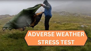 Wild Camping With The OEX Phoxx 2 Tent in Horrendous Mountain Weather [upl. by Tnecnev]