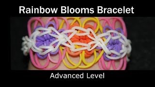 Rainbow Loom® Rainbow Blooms Bracelet [upl. by Eimaral597]