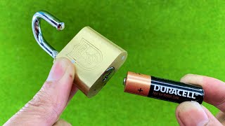 Insane Way to Open Any Lock Without a Key Amazing Tricks That Work Extremely Well [upl. by Aleuqahs]