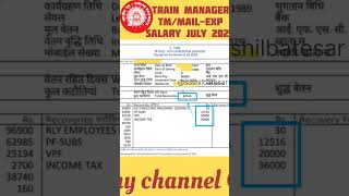 Railway Train manager salary 2024 sushilbatesar rrbntpc goodsguard trainmanager salary rrbje [upl. by Aliehs]