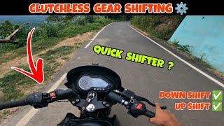 Clutchless Gear SHIFTING On Pulsar 150 ⚙️ [upl. by Nwahsek]