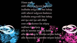 Kaltuun Bacado Alam Dheh Lyrics Best Somali Wedding Song [upl. by Ayekahs]