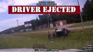 PursuitEjection Interstate 40 Johnson County Arkansas State Police Troop J Traffic Series Ep 1127 [upl. by Afaw]