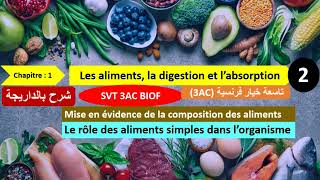 Les aliments la digestion et labsorption 3AC option francais شرح بالداريجة partie 2 [upl. by Boyce]