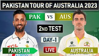 PAKISTAN vs AUSTRALIA 2nd Test MATCH DAY 1 SESSION 2 LIVE COMMENTARY  PAK vs AUS LIVE [upl. by Nahttam]