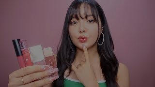 ASMR Lipgloss Application 👄Mouth Sounds 👀Up Close [upl. by Wrennie]