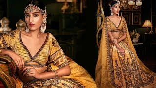 Golden Beige Bridal Lehenga Design [upl. by Adnarom]