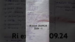 RI EXAM 200924 SHIFT 1 QUESTION PAPER ANALYSISOSSSC RI ARI SFS EXAM ANALYSISODISHA [upl. by Xad974]