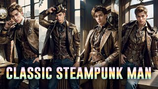 CLASSIC STEAMPUNK MAN AI Art Lookbook aiart ailookbook aimodel [upl. by Marci437]