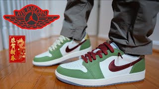 JORDAN 1 LOW OG quotYEAR OF THE DRAGONquot REVIEW amp ON FEET [upl. by Airolg]