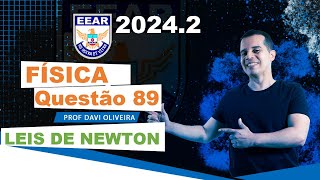 EEAR 20242  FÍSICA  A FIGURA A SEGUIR REPRESENTA UM SISTEMA DE POLIAS E CABOS IDEAIS [upl. by Zilla]