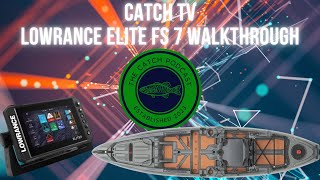 Lowrance Elite FS7 walkthrough on Crescent Shoalie Kayak [upl. by Naellij]