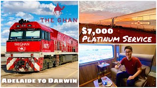 The GHAN 7000 Platinum Class Adelaide to Darwin  3000km luxurious train journey across Australia [upl. by Abroms773]