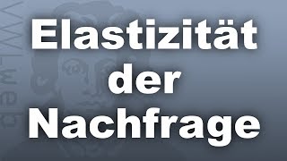 Elasitzität der Nachfrage  VWLweb  Goethe Uni Frankfurt  studentisches eLearningProjekt [upl. by Bickart]