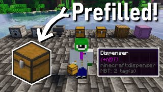 Minecraft How to get Prefilled Chests Dispensers etc with NBT Data  Tutorial [upl. by Florencia]