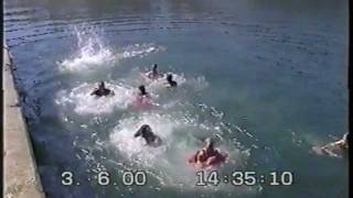 Fraserburgh girls jump in harbour on a Blacknen [upl. by Downall]