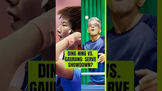 Ding Ning vs Gaurang Tomahawk Serve Comparison [upl. by Kidd27]