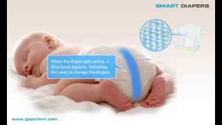 Bromophenol blue as wetness indicator in Diapers by httpgspchemcomindexhtml [upl. by Halima]