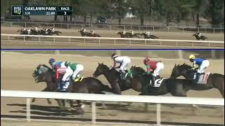 Oaklawn Park Replays Race 3  January 22 2022 [upl. by Enitsirt]