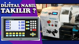 Tornaya Dijital Nasıl Takılır   How to install dro to lathe [upl. by Llertnek]