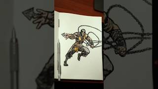 How to draw scorpion from mortal kombat by jollyarts shorts youtubeshorts drawing art [upl. by Oskar]