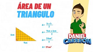 ÁREA DE UN TRIANGULO Super facil  Para principiantes [upl. by Ahsiym]