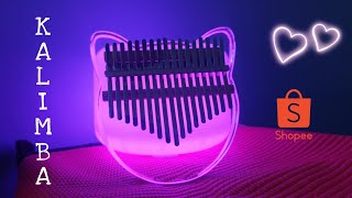 AFFORDABLE ACRYLIC KALIMBA from shopee  unboxing tuning cover review  Philippines [upl. by Nohtanhoj]