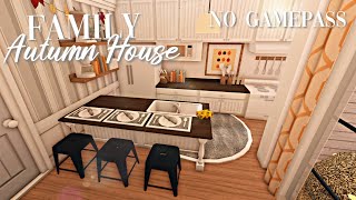 Roblox Bloxburg  No Gamepass Autumnal Family House  Interior   Minami Oroi [upl. by Mychael502]