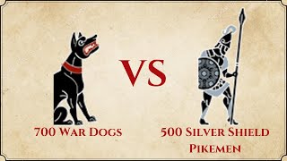 ROME II Total War  700 War Dogs VS 500 Silver Shield Pikemen [upl. by Lossa]