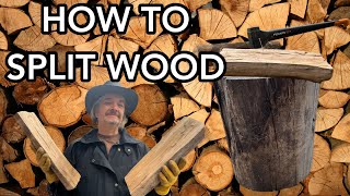 How to split wood with a Fiskars X27 axe [upl. by Bluefield]