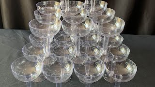 DIY Champagne Glass Tower Centerpiece [upl. by Ahsael261]