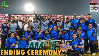 Ending Ceremony  Abbottabad vs Karachi Whites  Match 63  Final  National T20  PCB  M1W1L [upl. by Bigg496]