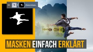 EBENENMASKEN leicht erklärt 🔸 Photoshop Tutorial  GermanDeutsch [upl. by Dusa]