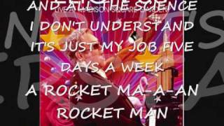 Rocket Man By Elton John With Lyrics  i think its going to be a long long time [upl. by Eadnus]