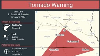 damaging tornado near graceville Florida 010924 severe Weather coverage [upl. by Cliffes824]