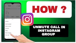 how to unmute call in Instagram Group [upl. by Monteith]