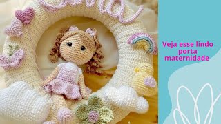 PORTA MATERNIDADE AMIGURUMI PARA GEMEAS oliamigu [upl. by Otreblig]