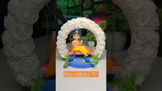 Diy Krishna ji Janmashtami jhula making🦚 Krishna ji jhula makin🙏 jai shree krishnashortsshort [upl. by Ekez]