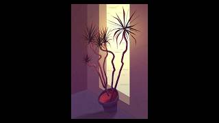 Speed Sketch Plants Dragon Tree  Dracena marginata [upl. by Derzon]