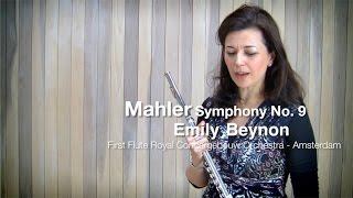 Mahler Symphony No 9  flute solo with Emily Beynon [upl. by Ahsilek]