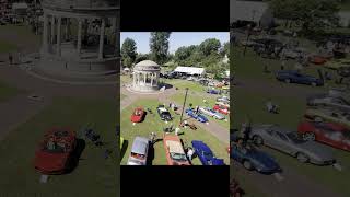 Boston cup classic car auto show Fake drone shot 30 foot carbon fiber selfie stick mast pole iPhone [upl. by Hoxsie]