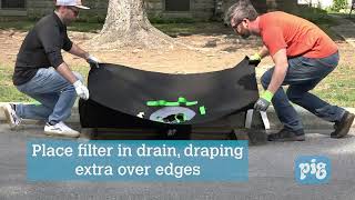 How to Install a PIG Frameless Storm Drain Filter [upl. by Greenquist]