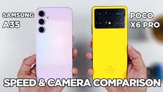 Samsung A35 vs POCO X6 Pro SPEED TEST amp CAMERA Comparison  Zeibiz [upl. by Owiat815]