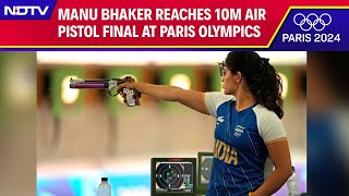 Paris Olympics 2024  Manu Bhaker Reaches 10m Air Pistol Final At Paris Olympics 2024 [upl. by Yhtomit]