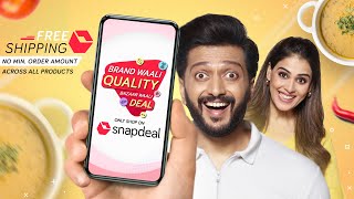 Snapdeal  Brand Waali Quality Bazaar Waali Deal Riteish amp Genelia  Snapdeal Online Shopping [upl. by Aninnaig694]