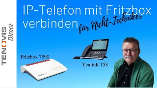 IP Yealink T58 an Fritzbox 7590 und 7490 [upl. by Jaclyn]