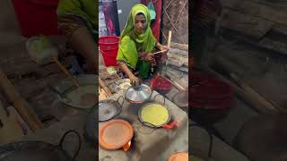 Delicious Chapti Pitha Making in roadside market 😋foodlover spicy chaptipitha tasty streetfood [upl. by Ahsilahs]