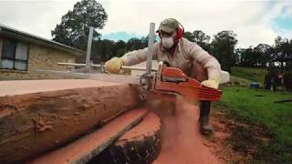 1st time milling with the Granberg Alaskan Chainsaw Mill [upl. by Holly-Anne]