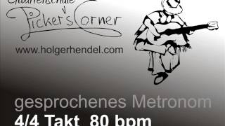 gesprochenes Metronom 44Takt  80 bpm  ca 10 Min [upl. by Hirschfeld]