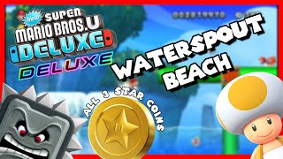 Waterspout Beach All Star Coins  Sparkling Waters 1  New Super Mario Bros U Deluxe [upl. by Stoat534]